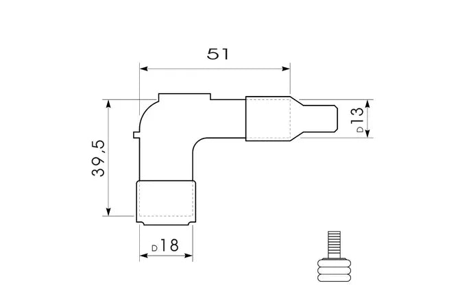 NGK TÄNDHATT LB05F (FÖR ANSLUTNINGSGÄNGA)